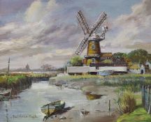 Norbert Sullivan Pugh, oil on canvas, 'Cley Mill, Norfolk', signed, 24 x 30cm