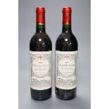 Two bottles of Chateau Cazin Pomerol 1990