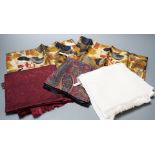 A selection of men's silk scarves and handkerchiefs, to include Givenchy and others