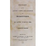 ° ° HERTFORDSHIRE: Turnor, Lewis - History of the Ancient Town and Borough of Hertford. engraved