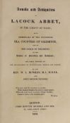 ° ° WILTSHIRE: Bowles, Rev. W.L. and Nichols, John Gough - Annals and Antiquities of Lacock