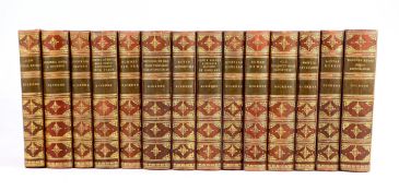 ° ° Dickens, Charles - Works - ‘’The Charles Dickens edition’’, 14 vols (of 21) 8vo, half red