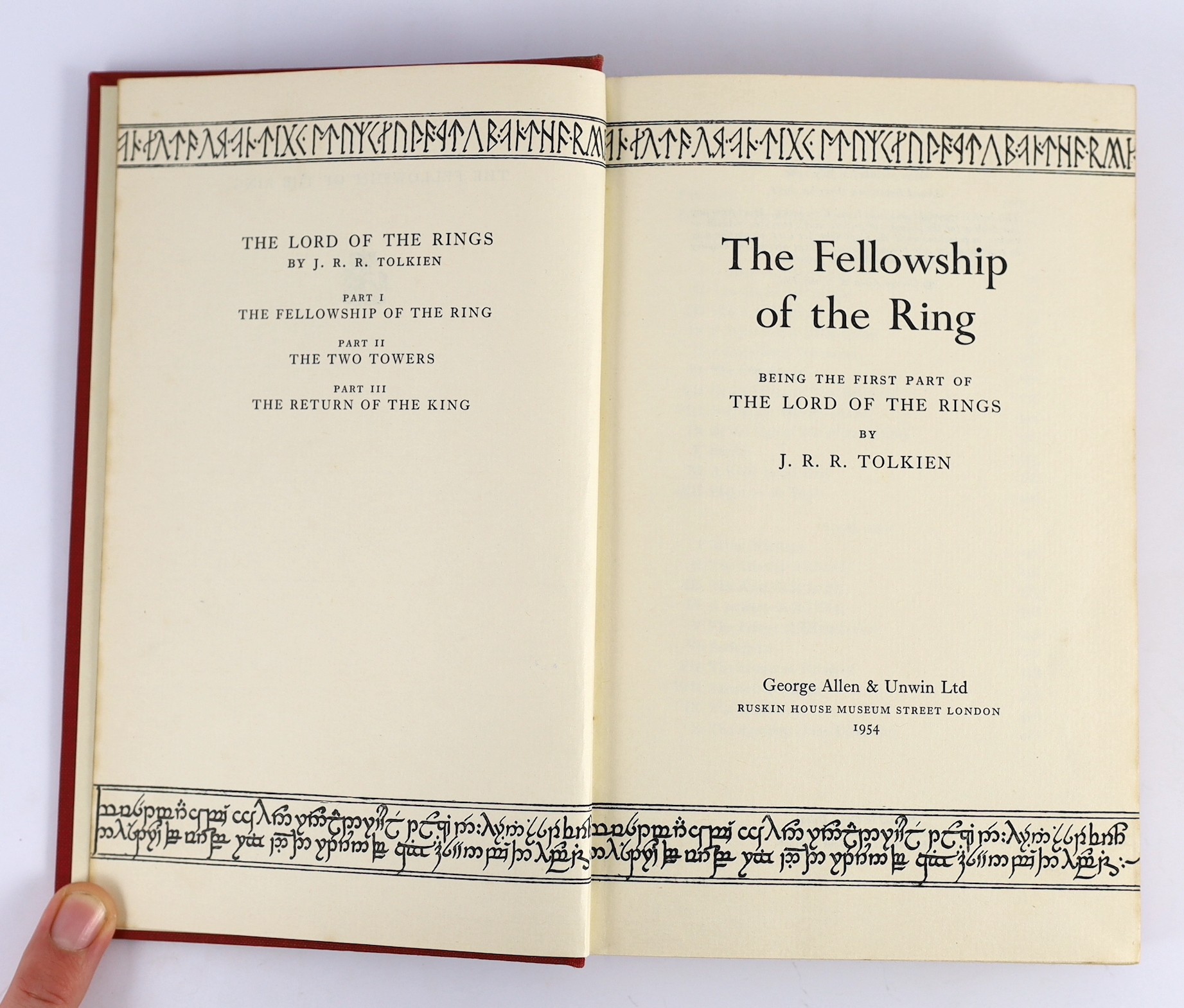 ° ° Tolkien, John Ronald Reuel - The Lord of the Rings, 1st editions, 1st impressions of Towers - Image 5 of 19