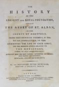° ° ST ALBANS: Newcome, Rev. Peter - The History of the Ancient and Royal Foundation called the