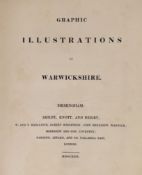 ° ° WARWICKSHIRE - Graphic - Graphic Illustrations of Warwickshire, folio, rebound green cloth, with