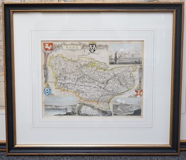 Thomas Moule (1784-1851), hand coloured engraving, Map of Sussex, as published c.1836-48) in - Image 3 of 5