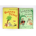 ° ° Brunhoff, Laurent de -2 works - Babar’s Picnic, folio, pictorial boards with d/j, translated