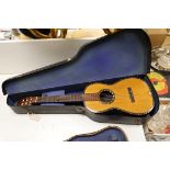 A Panormo/Guiot style 1840's Spanish guitar with hard case