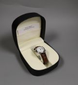 A gentleman's modern Baume & Mercier stainless steel chronograph automatic wrist watch, on Baume &