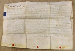 A collection of thirty three, 18th century indentures, wills, covenants etc relating to Hubble