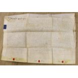 A collection of thirty three, 18th century indentures, wills, covenants etc relating to Hubble