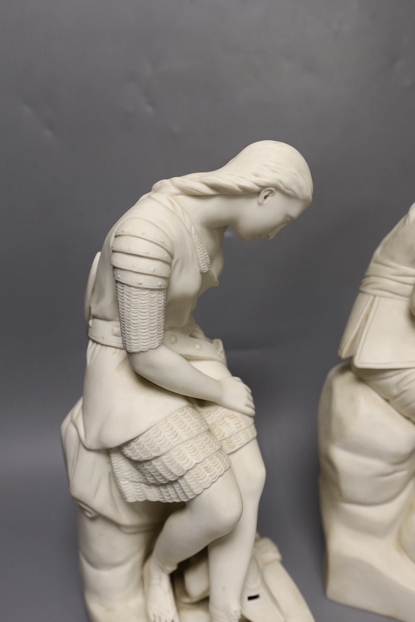 John Bell for Minton, two Parian figures of Dorothea and Clorinda, 35cm tall - Image 2 of 5