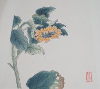 An album of Chinese prints, dated 1954 including Qi Baishi