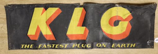 A KLG spark plug banner
