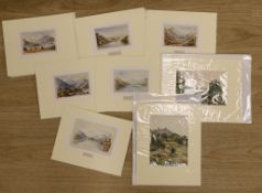 Elizabeth Denston and Robert Hay Drummond, a collection of assorted unframed watercolours, Loch