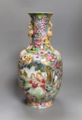 A Chinese 'thousand flower' vase, 36cm