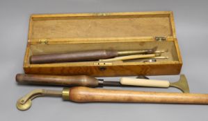 Book binders tools including agate mounted burnishers