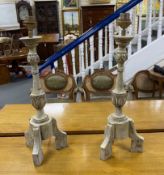 A pair of Italian style painted table lamps height 56cm