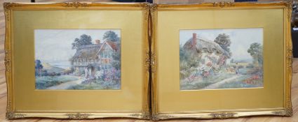 Thomas Noel Smith (1840-1900), pair of watercolours, Vernbury, Kent and Grinstead, Surrey, signed