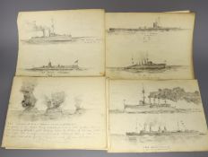 WWI mariners sketch book