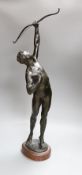 Josef Uphues (1850-1911) a large bronze figure of Hercules shooting stymphalian bird, Gladenbeck,