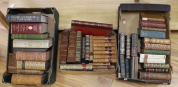 A selection of mixed book bindings varying in age, to include Lamb’s Works and Gibbon’s Roman