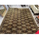 A Wilton machined mustard ground Persian style carpet, 364 x 275cm