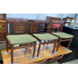 John Herbert for Younger furniture a set of six mid century teak dining chairs, width 48cm, depth