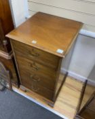 A mahogany chest of four short drawers, width 53cm, depth 53cm, height 96cm
