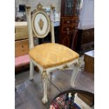 An Italian gilt and cream painted side chair