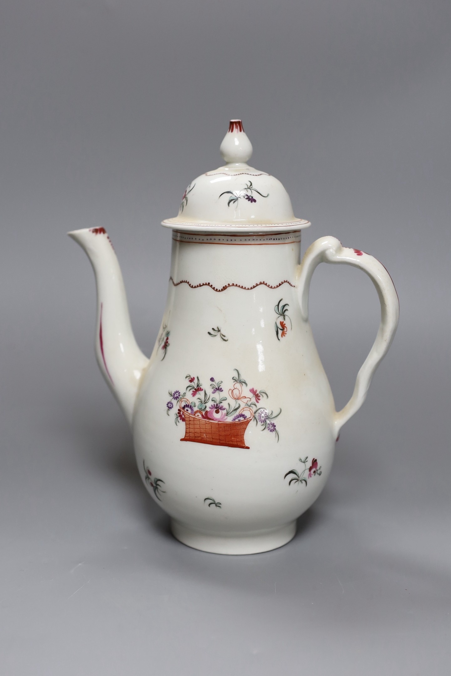 A Chinese export famille rose coffee pot and cover, circa 1800,25 cms high, - Image 2 of 5