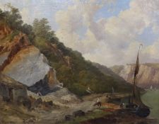 John Syer (1815-1885), oil on canvas, Avon gorge, signed and dated 1852, 43 x 53cm