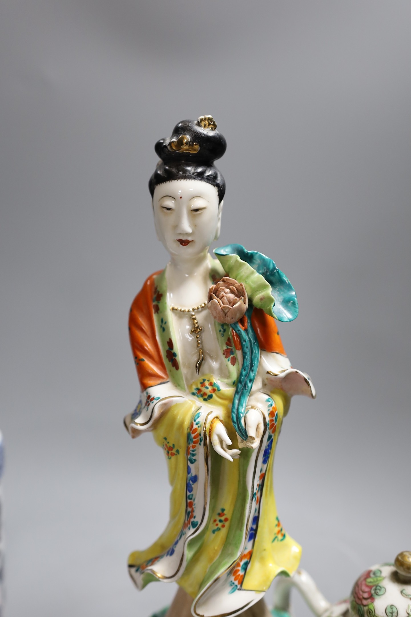 A group of mixed Asian ceramics,figurine 30 cms high, - Image 3 of 9