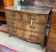 A Regency mahogany bowfront chest of drawers, width 108cm, depth 53cm, height 88cm