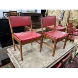 A set of ten 1950s teak dining chairs, possibly Mackintosh