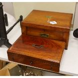 A Georgian mahogany box and a cutlery box by Goldsmiths & Silversmiths