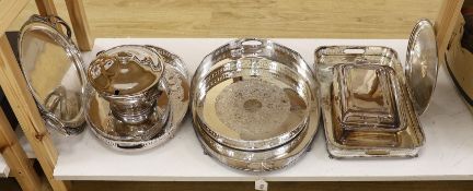 A selection of various plated wares, to include trays and tureens etc.