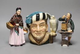 Two Royal Doulton figures, ‘The Clockmaker HN2279’ and ‘The Orange Lady HN1759’ together with a