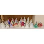 A collection of twenty five Royal Doulton figurines; Mandy, Penny, Ivy, the Rag Doll, Rose,