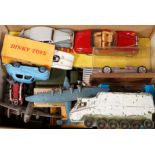 Mixed Dinky, Corgi and other boxed and unboxed, toy cars and mixed toy soldiers