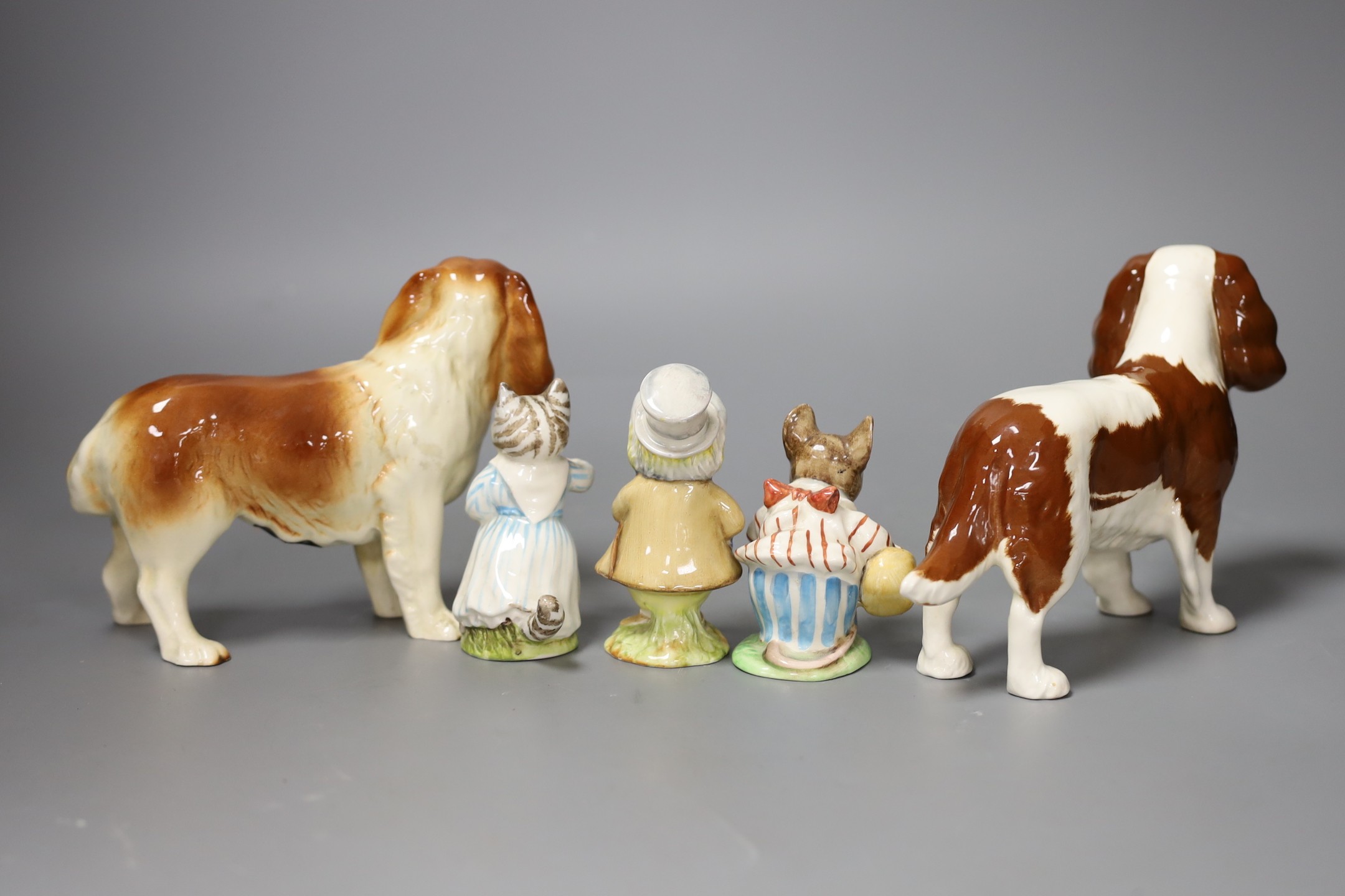 Five items of Beswick including three Beatrix Potter figures together with Crown Devon Rouge royal - Image 5 of 6