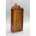 A George III oak candle box, 40.5cm