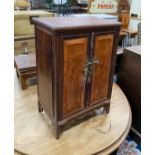 A Chinese hardwood table cabinet, width 43cm height 65cm