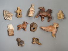 Assortment of pottery antiquities and fragments