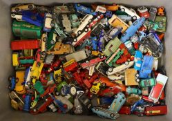 A large collection of used mixed die-cast toys