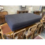 A large rectangular contemporary footstool in Andrew Martin fabric, length 158cm, depth 94cm, height