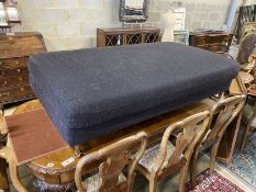 A large rectangular contemporary footstool in Andrew Martin fabric, length 158cm, depth 94cm, height