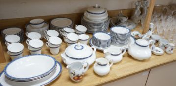 A Royal Doulton Atalanta pattern dinner and tea service and a quantity of Royal Worcester Evesham