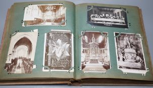 Three postcard albums and contents