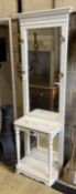 A painted mirrored hallstand, width 60cm, depth 30cm, height 204cm